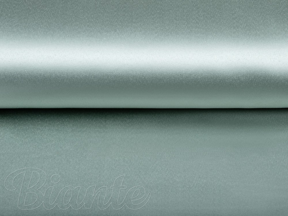 Látka polyesterový satén LUX-003 Ľadovo zelená - šírka 150 cm - detail 4 - Biante.sk