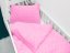 Detské posteľné obliečky do postieľky Minky 3D bodky MKP-012 Sýto ružové - Rozmer posteľných obliečok: Do postieľky 90x140 a 50x70 cm