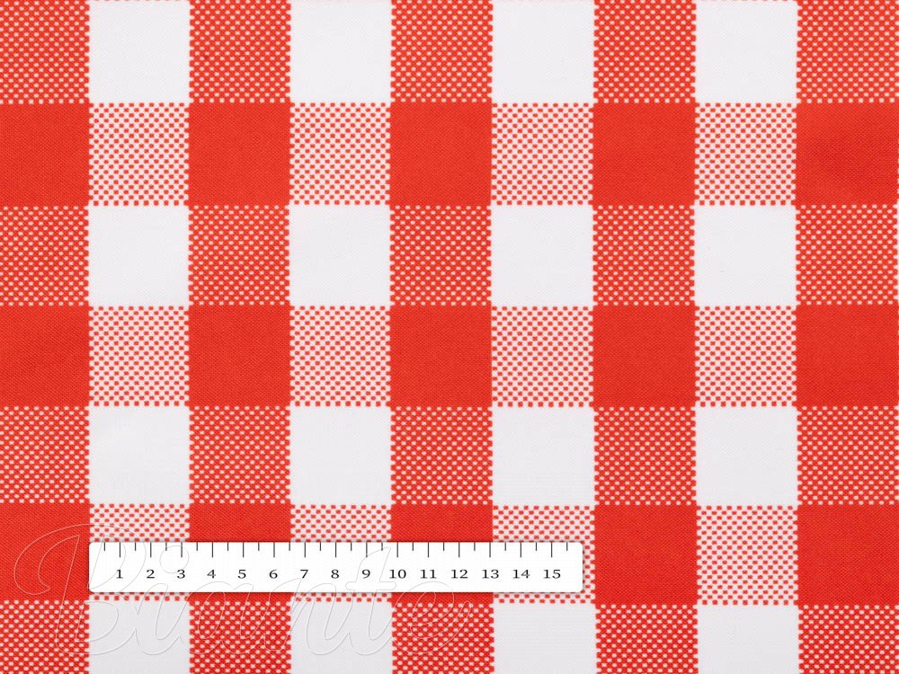 Teflonová látka na ubrusy TF-071 Červeno-bílá kostka - šířka 155 cm - detail 7 - Biante.cz