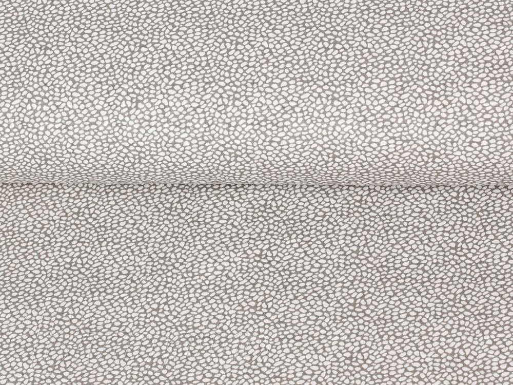 Bavlnená látka/plátno Sandra SA-054 Biele kamienky na sivobéžovom - šírka 145 cm - detail 4 - Biante.sk