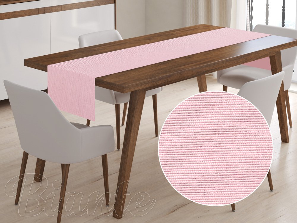 Dekoračný behúň na stôl Leona LN-052 Svetlo ružový - Biante.sk