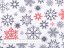 Vianočná bavlnená látka/plátno Sandra SA-181 Červené a čierne vločky na bielom - šírka 160 cm - detail 2 - Biante.sk