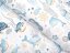 Detská bavlnená látka/plátno Sandra SA-442 Morský svet modrý na bielom - šírka 160 cm - Biante.sk