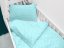 Detské posteľné obliečky do postieľky Minky 3D bodky MKP-039 Blankytné modré - Biante.sk