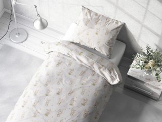 Detské bavlnené posteľné obliečky Sandra SA-401 Zajačiky na bielom - detail 1 - Biante.sk