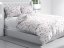 Bavlnené posteľné obliečky Sandra SA-288 Eukalyptus s ružovými kvetmi na bielom - detail 1 - Biante.sk