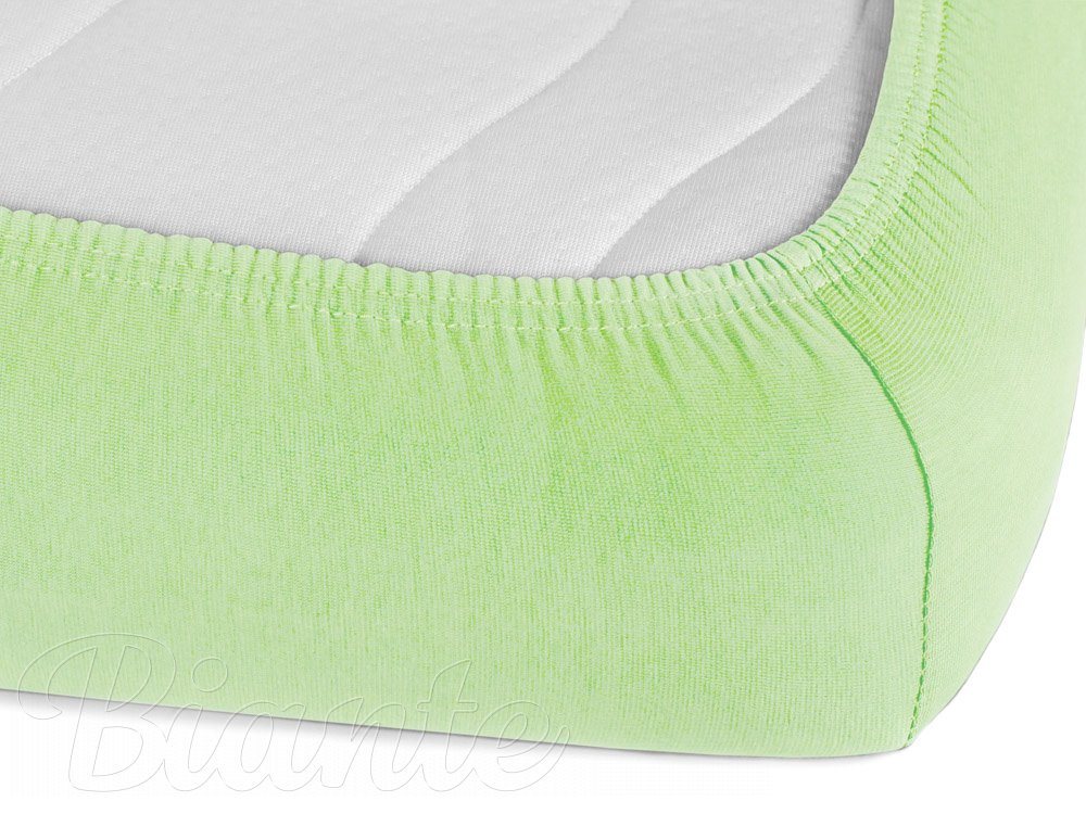 Jersey napínacie prestieradlo na extra vysoký matrac JR-018 Pastelovo zelené - detail 1 - Biante.sk