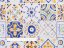 PVC ubrus Modrožlutá dlaždicová mozaika PV-044 - metráž š. 140 cm - detail 2 - Biante.cz