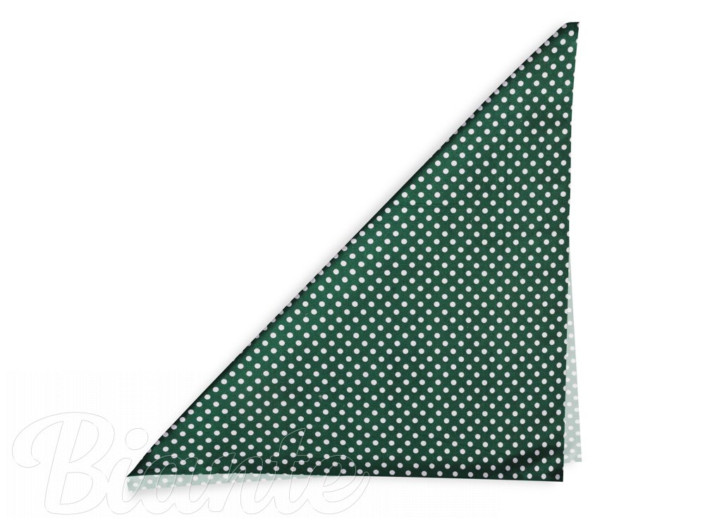 Bavlněný šátek Sandra SA-337 Bílé puntíky na tmavě zeleném - detail 1 - Biante.cz