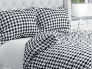 Bavlnené posteľné obliečky Sandra SA-060 Čierno-biele kocky - Biante.sk