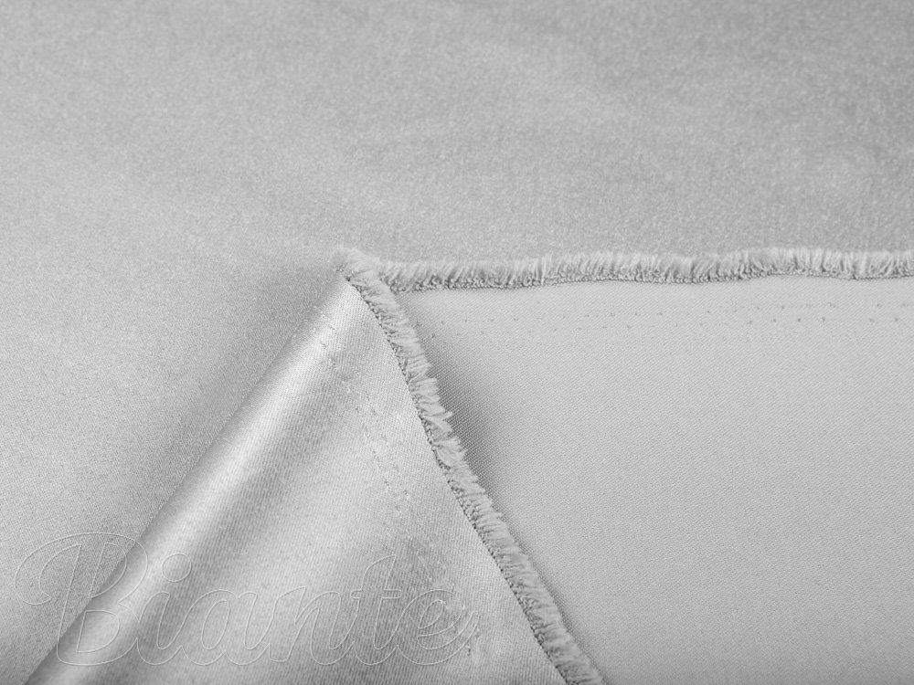 Látka polyesterový satén LUX-002 Svetlo sivá - šírka 150 cm - detail 6 - Biante.sk
