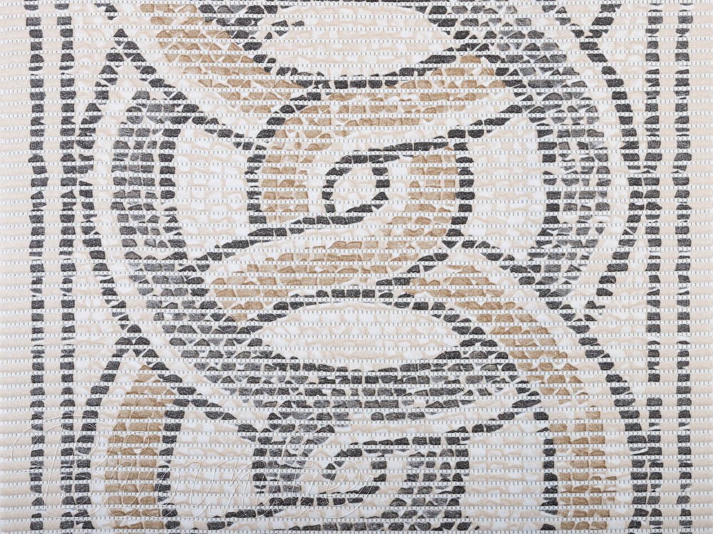 Kúpeľňová penová rohož / predložka PRO-031 Čierno-béžová prepletaná mozaika - metráž šírka 65 cm - detail 3 - Biante.sk
