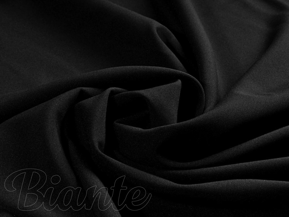 Dekoračná jednofarebná látka Rongo RG-014 Čierna - šírka 150 cm - Biante.sk