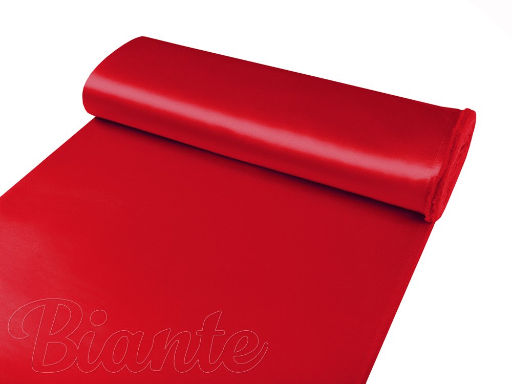 Látka polyesterový satén LUX-013 Červená - šírka 150 cm - detail 3 - Biante.sk