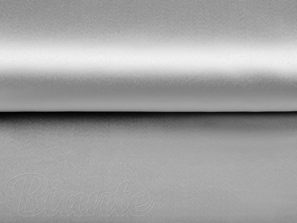 Látka polyesterový satén LUX-002 Světle šedá - šířka 150 cm - detail 4 - Biante.cz