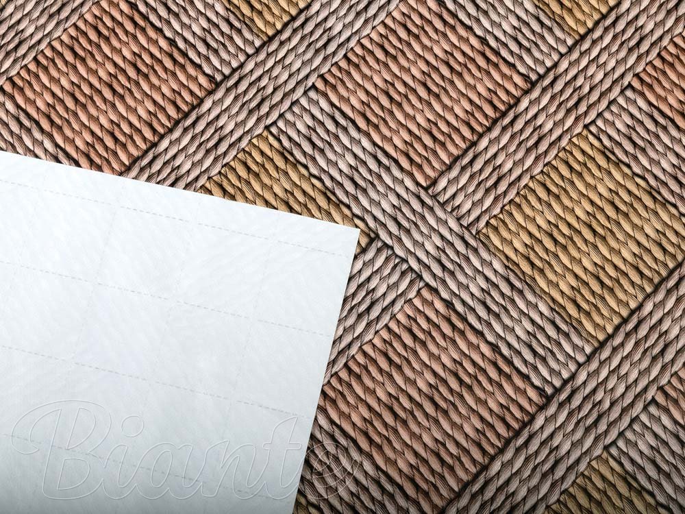 PVC ubrus Hnědo-béžový pletený vzor PV-067 - metráž š. 140 cm - detail 3 - Biante.cz