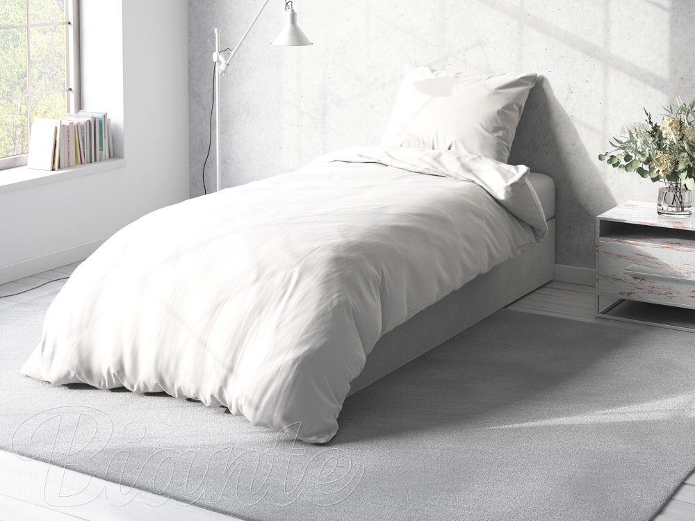 Bavlnené jednofarebné posteľné obliečky Moni MO-020 Biele - detail 2 - Biante.sk