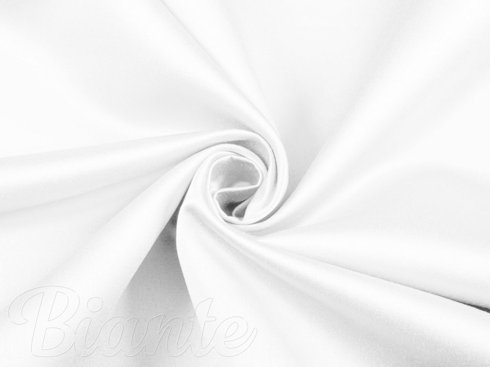 Látka polyesterový satén LUX-L040 Bílá - šířka 150 cm - detail 1 - Biante.cz