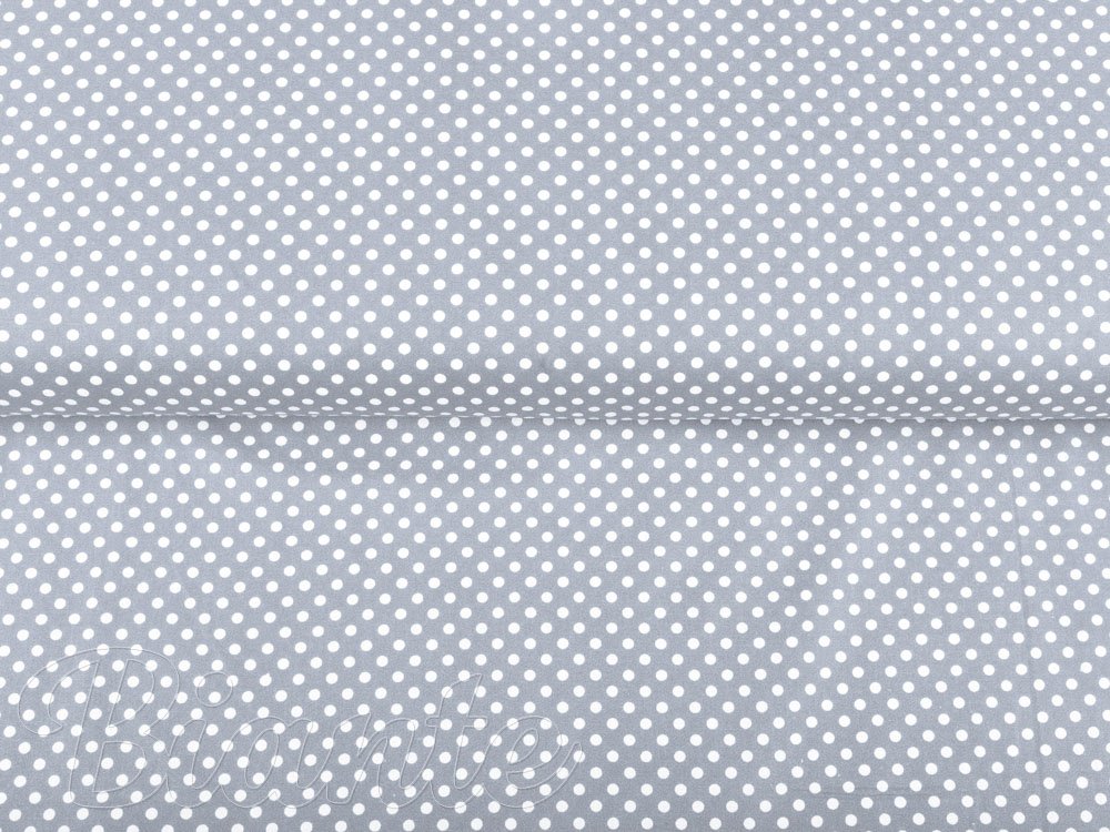 Bavlnená látka/plátno Sandra SA-342 Biele bodky na sivom - šírka 140 cm - detail 2 - Biante.sk