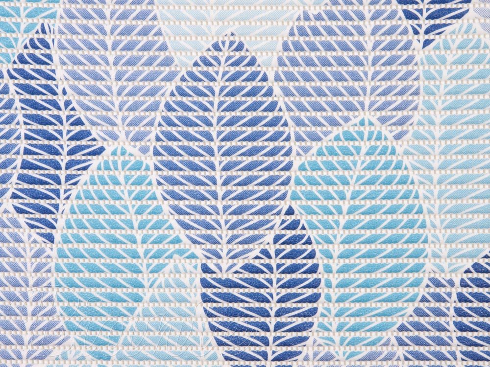Kúpeľňová penová rohož / predložka PRO-008 Modré listy - metráž šírka 65 cm - detail 3 - Biante.sk
