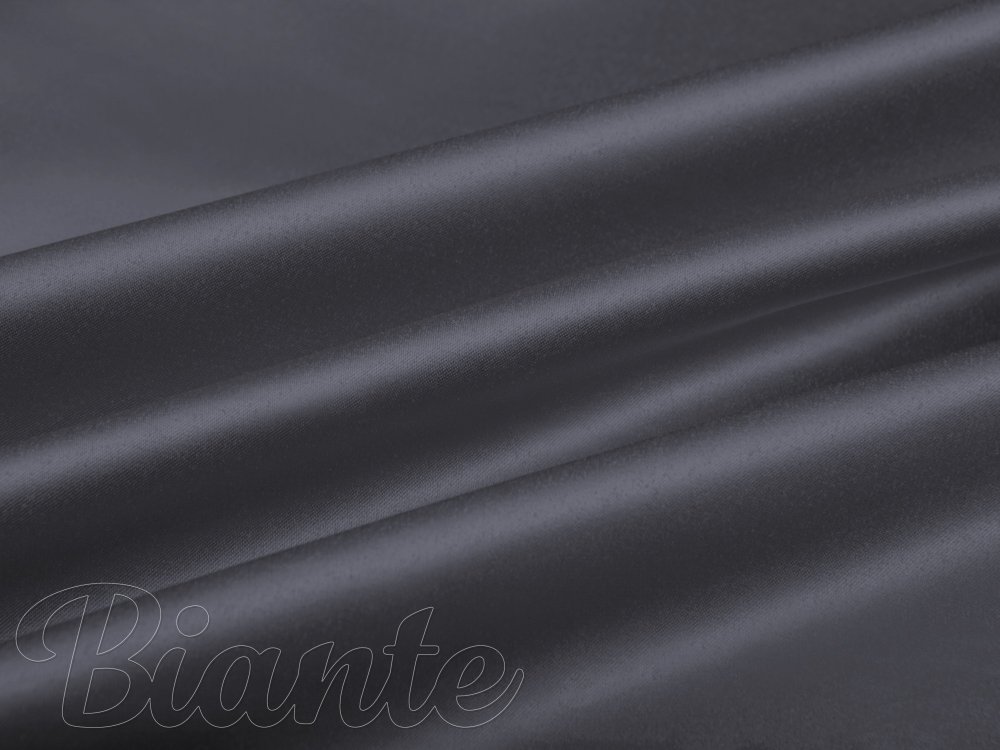 Látka polyesterový satén LUX-020 Antracitovo sivá - šírka 150 cm - Biante.sk
