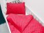 Detské posteľné obliečky do postieľky Minky 3D bodky MKP-019 Jahodové červené - Rozmer posteľných obliečok: Do postieľky 90x130 a 40x60 cm