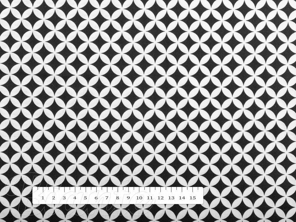 Bavlnená látka/plátno Sandra SA-307 Čierno-biele Maroko - šírka 160 cm - detail 3 - Biante.sk