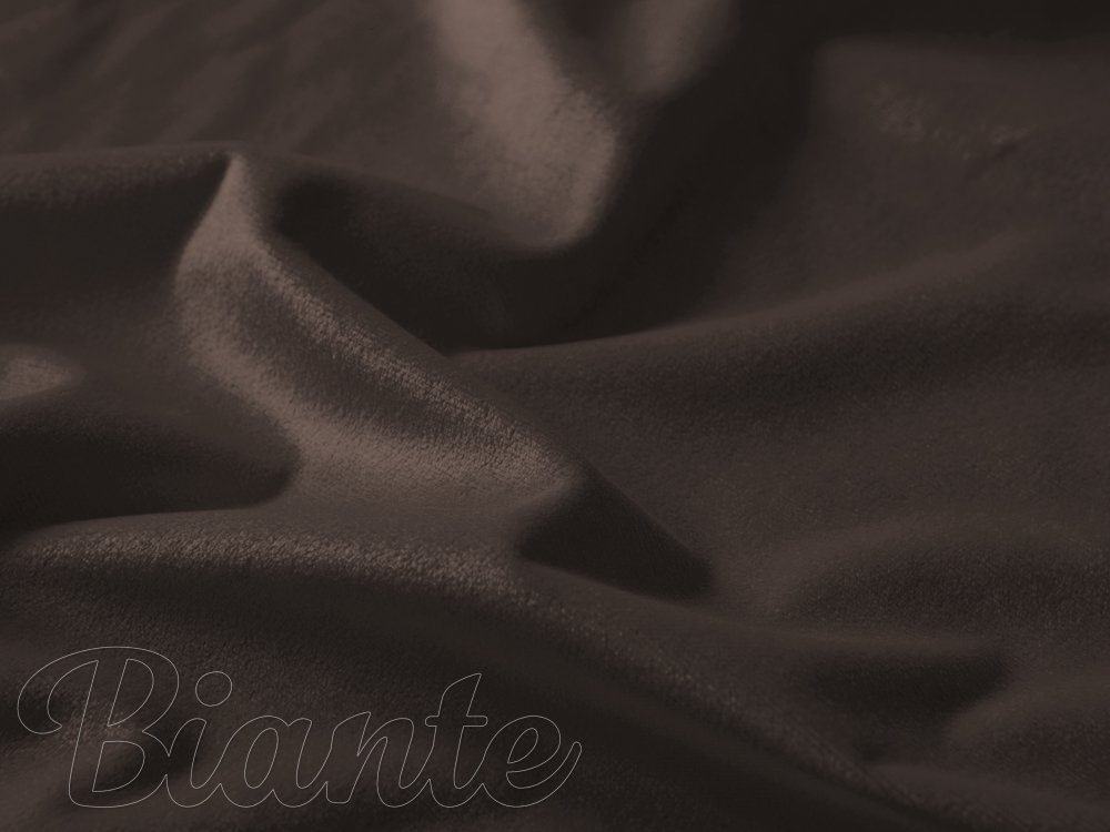 Zamatová látka Velvet Prémium SVP-016 Tmavo hnedá - šírka 145 cm a 280 cm - detail 3 - Biante.sk