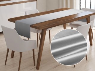 Saténový behúň na stôl polyesterový Satén LUX-002 Svetlo sivý - Biante.sk