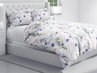 Bavlnené posteľné obliečky Sandra SA-429 Lúčne kvietky s vážkami - detail 1 - Biante.sk