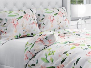 Bavlnené posteľné obliečky Sandra SA-432 Vtáci medzi kvetmi - Biante.sk