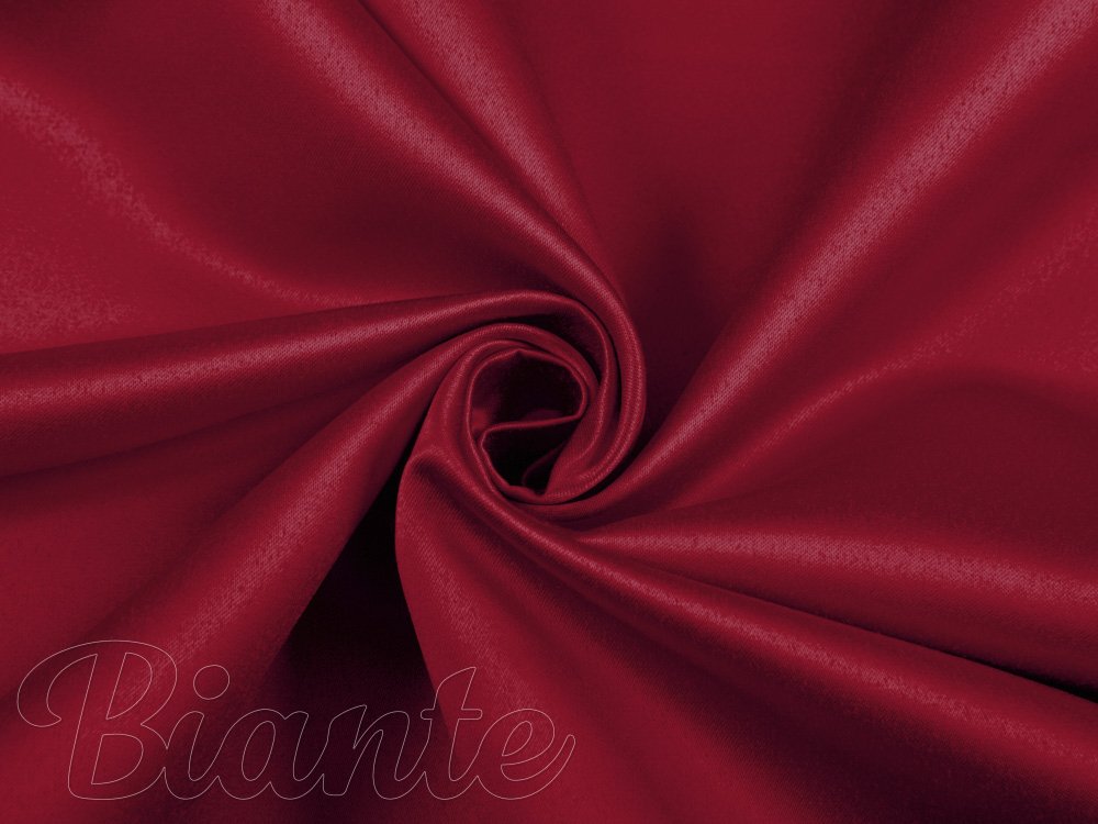 Látka polyesterový satén LUX-022 Vínově červená - šířka 150 cm - detail 1 - Biante.cz