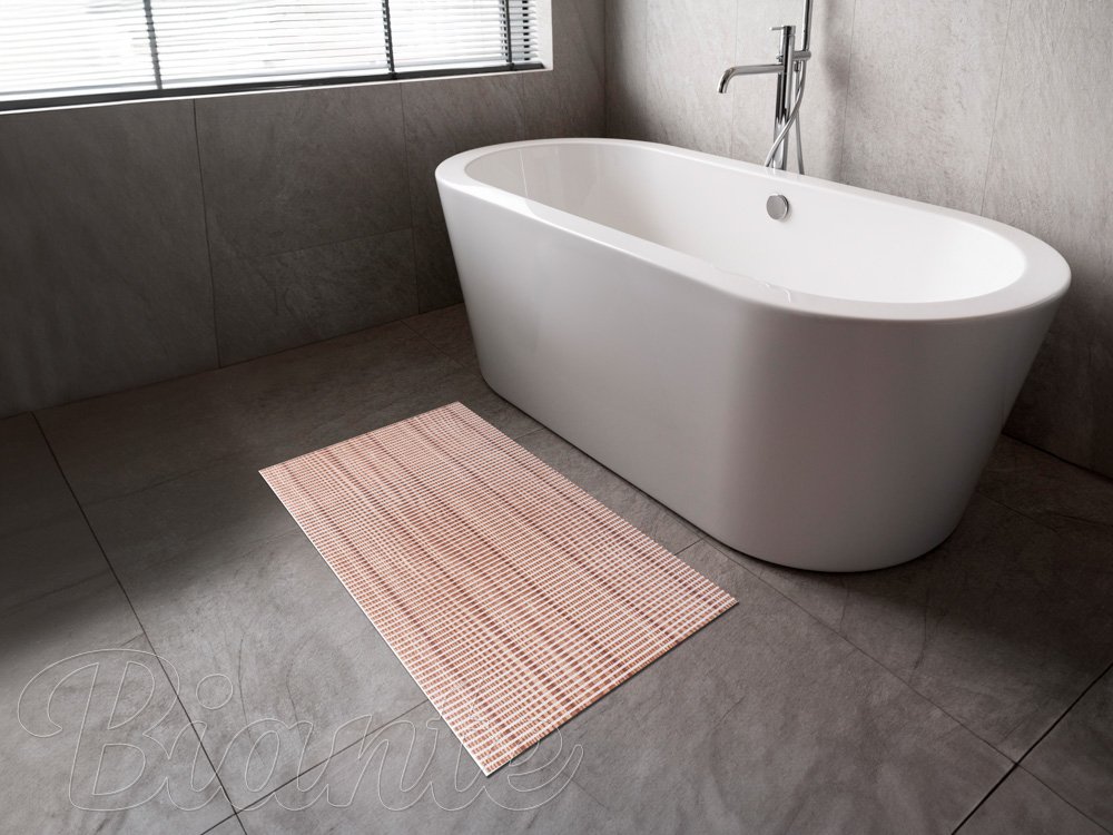 Kúpeľňová penová rohož / predložka PRO-018 Hnedý drevodekor - metráž šírka 65 cm - detail 2 - Biante.sk