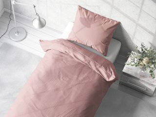 Bavlnené jednofarebné posteľné obliečky Moni MO-048 Púdrovo ružové - detail 1 - Biante.sk