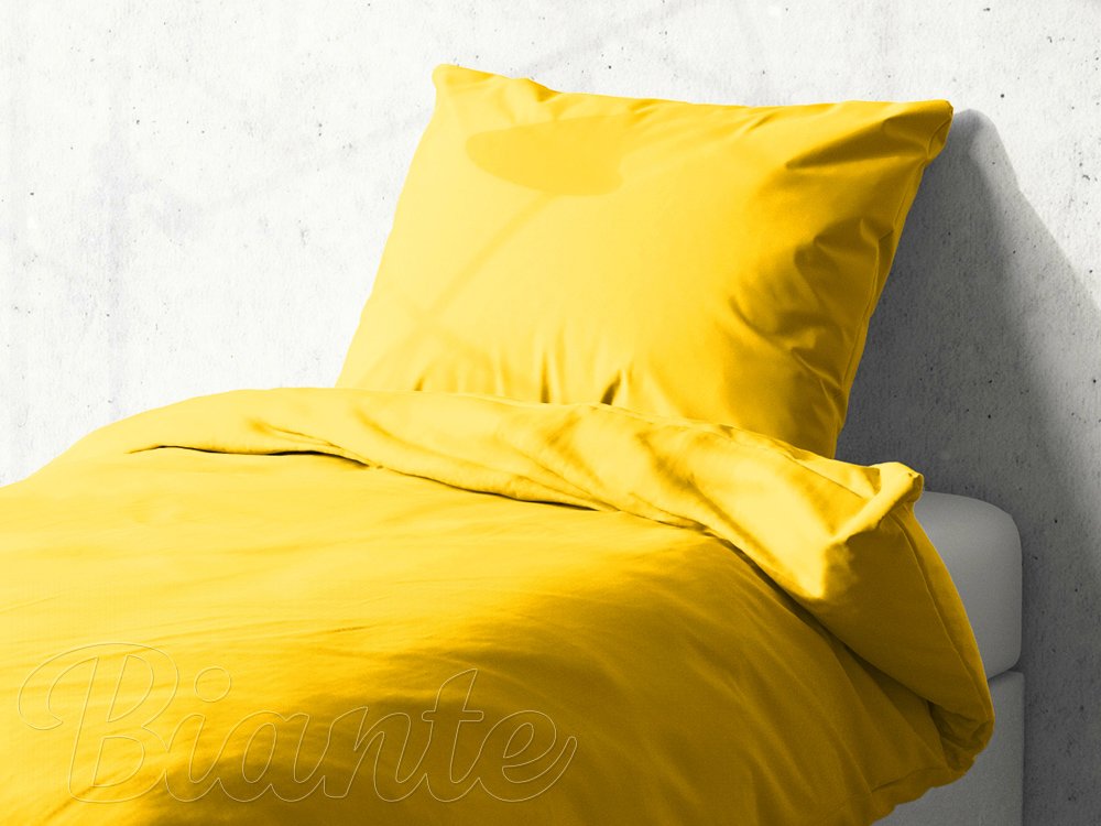 Detské bavlnené posteľné obliečky do postieľky Moni MO-001 Žlté - Biante.sk