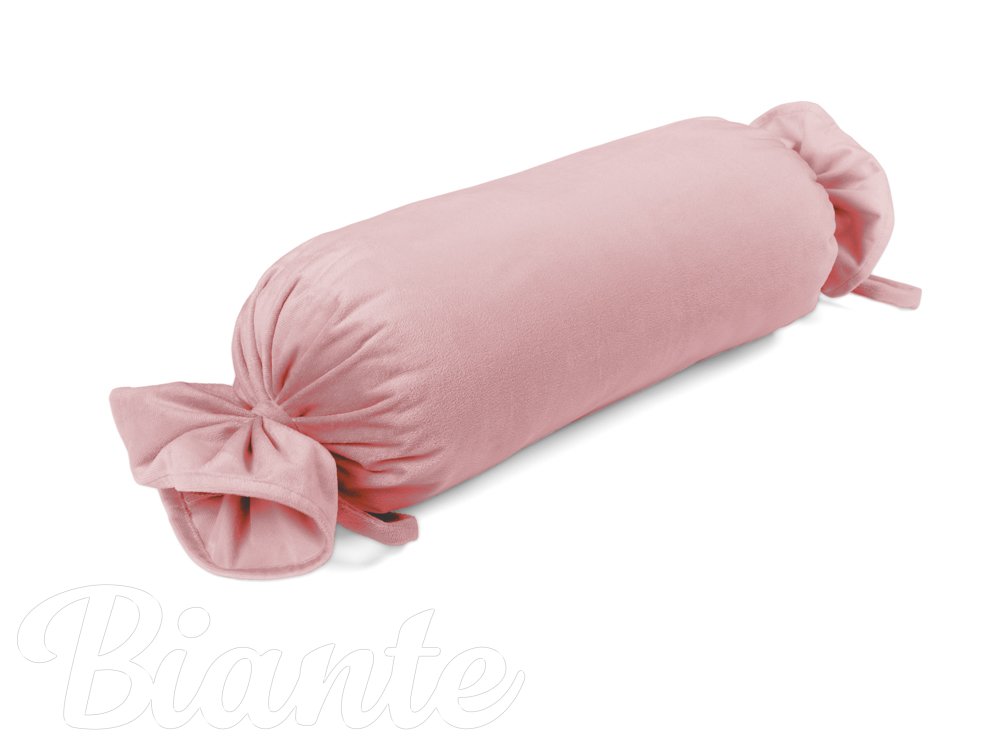 Sametový polštář válec bonbon Velvet Premium SVP-033 Starorůžový - Biante.cz