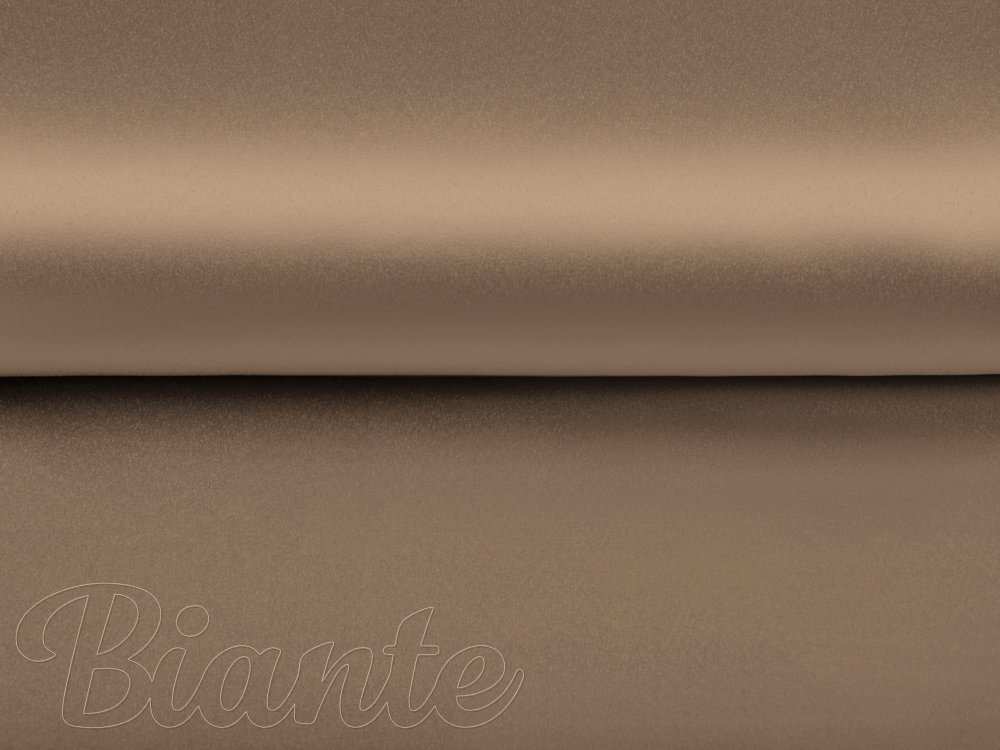 Látka polyesterový satén LUX-023 Orieškovo hnedá - šírka 150 cm - detail 4 - Biante.sk