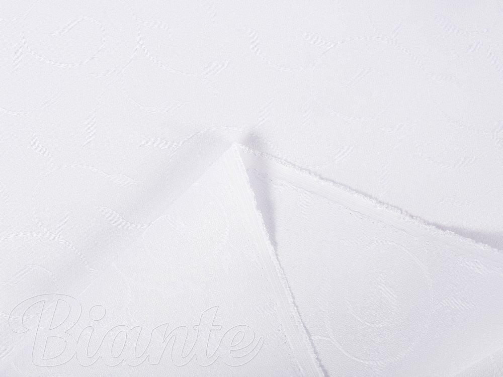 Teflonová látka na ubrusy TF-011 Pnoucí lístky - studená bílá - šířka 160 cm - detail 3 - Biante.cz