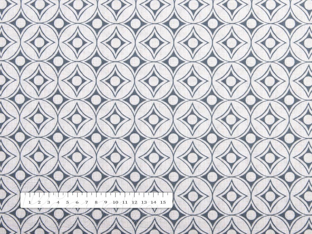 Dekoračná látka Leona LN-122 Sivá mozaika na režnom - šírka 140 cm - detail 3 - Biante.sk