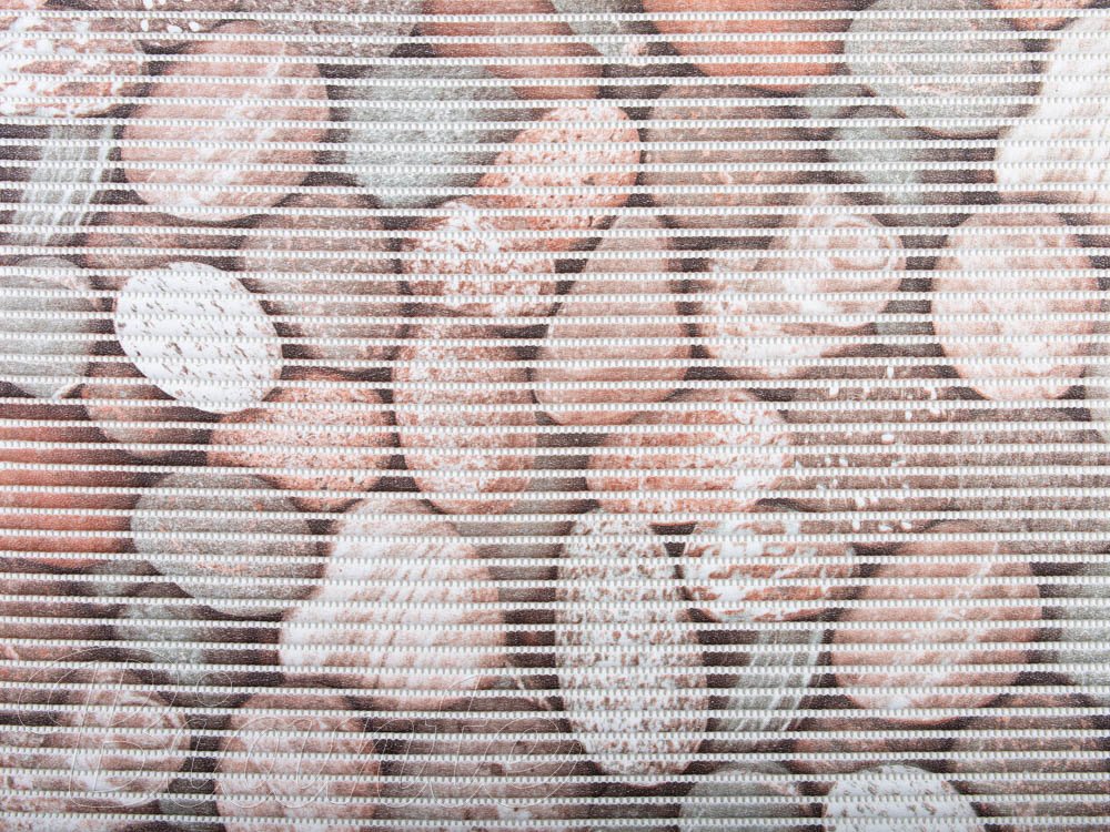 Koupelnová pěnová rohož / předložka PRO-019 Hnědočervené kameny - metráž šířka 65 cm - detail 3 - Biante.cz