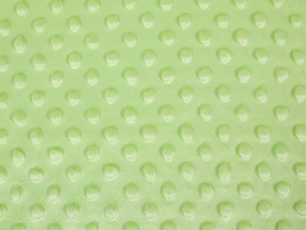Dětská látka Minky 3D puntíky MKP-005 Pastelová světle zelená - šířka 150 cm - detail 6 - Biante.cz