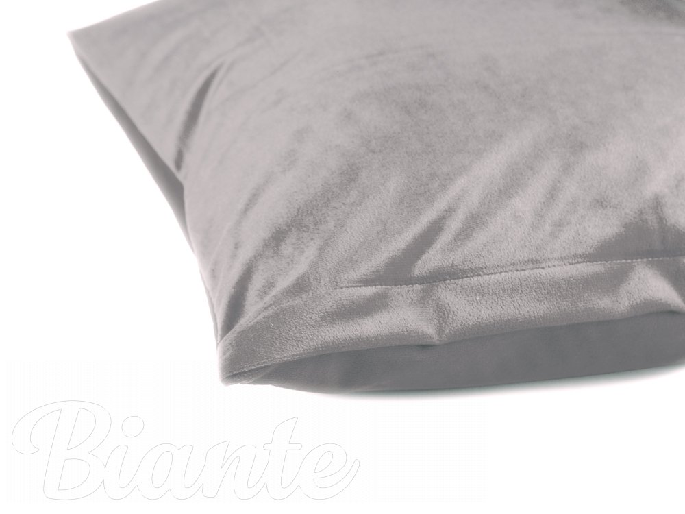 Sametový povlak na polštář Velvet Premium SVP-018 Světle šedý - detail 2 - Biante.cz
