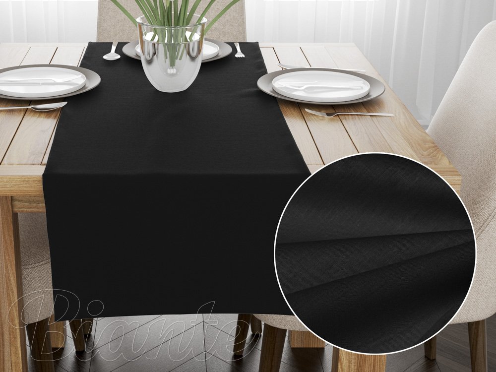 Bavlnený behúň na stôl Moni MOD-506 Čierny - Biante.sk