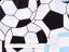 Detská bavlnená látka/plátno Sandra SA-202 Modré a čierne futbalové lopty - šírka 160 cm - detail 3 - Biante.sk