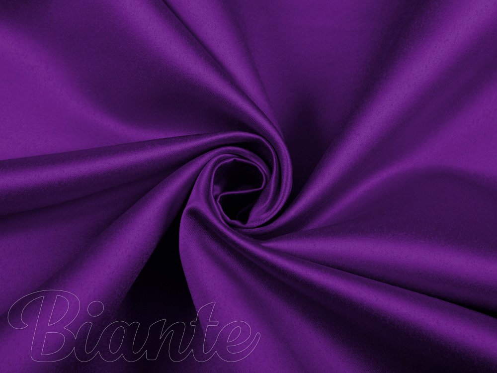 Látka polyesterový satén LUX-L044 Žiarivo fialová - šírka 150 cm - detail 1 - Biante.sk