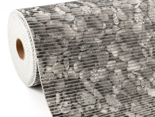 Kúpeľňová penová rohož / predložka PRO-070 Sivé riečne kamene - metráž šírka 65 cm - Biante.sk