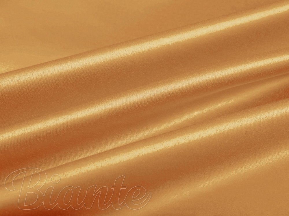 Látka polyesterový satén LUX-029 Zlatá - šírka 150 cm - Biante.sk