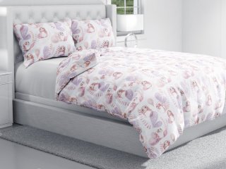 Bavlnené posteľné obliečky Sandra SA-284 Hnedé sovy - detail 1 - Biante.sk