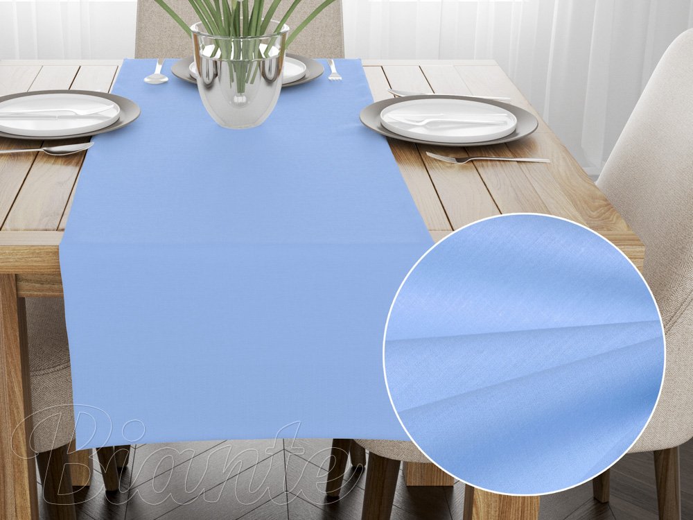 Bavlnený behúň na stôl Moni MOD-509 Nebeská modrá - Biante.sk