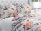 Bavlnené posteľné obliečky Sandra SA-412 Veľké ružovo-sivé kvety na bielom - Biante.sk